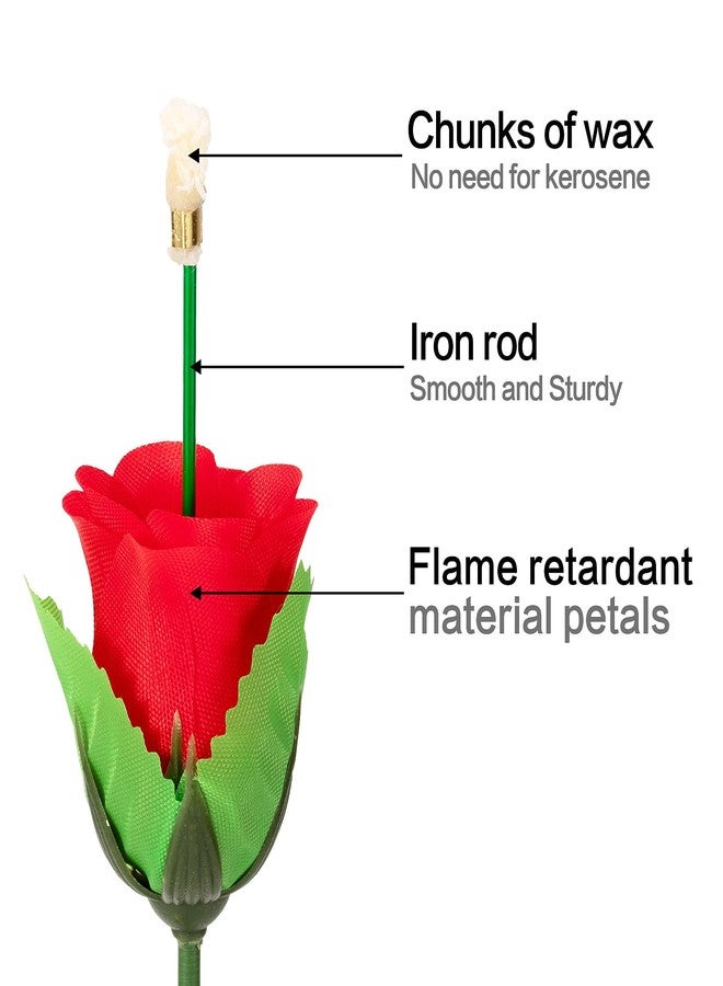 Arouselove Fire Rose Magic, Tricks Show Props with Wax Block for Stage,Street,Party - Image 2